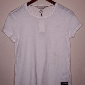 Women's Size S White Calvin Klein Jeans Basic Tee NWT